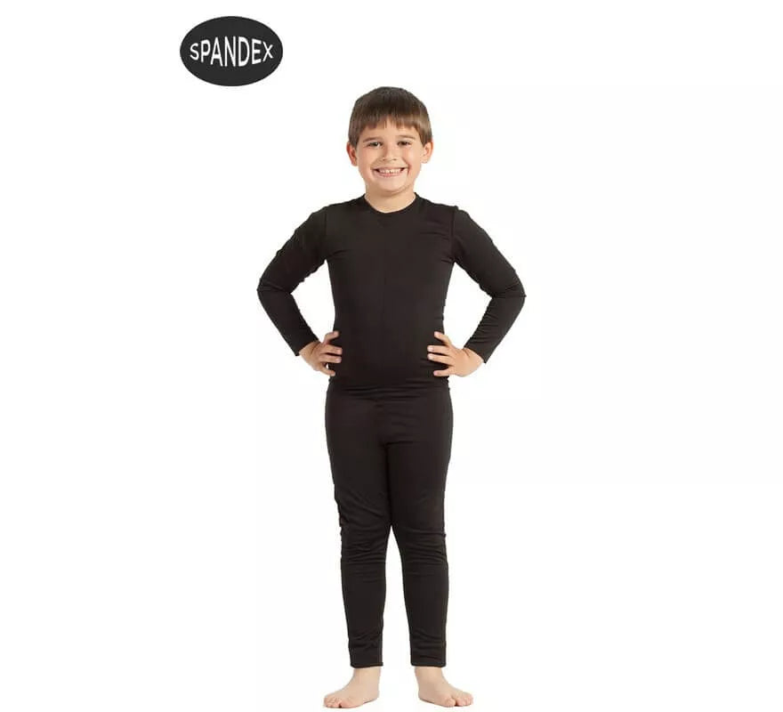 Translation missing: en.Mono interior de spandex Negro para niños