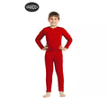 Mono interior de spandex Rojo para niños