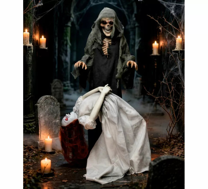 Muerte con Chica Muerta, Movimiento y Sensor de 120x50x170 cm