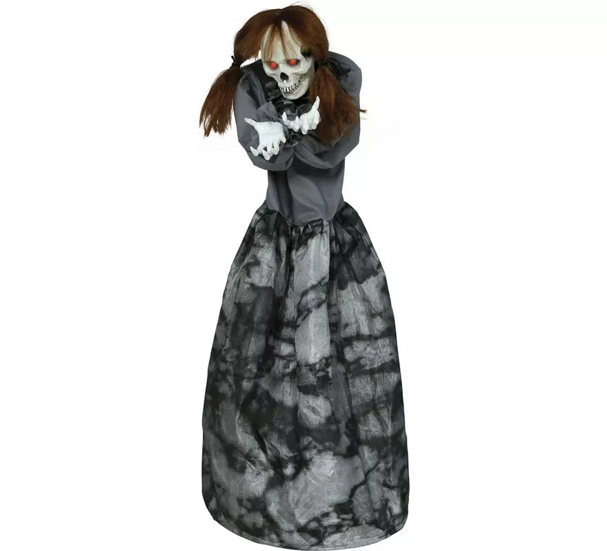 Translation missing: en.Mujer Esqueleto Susto con Luz de Sonido y Movimiento de 120 cm