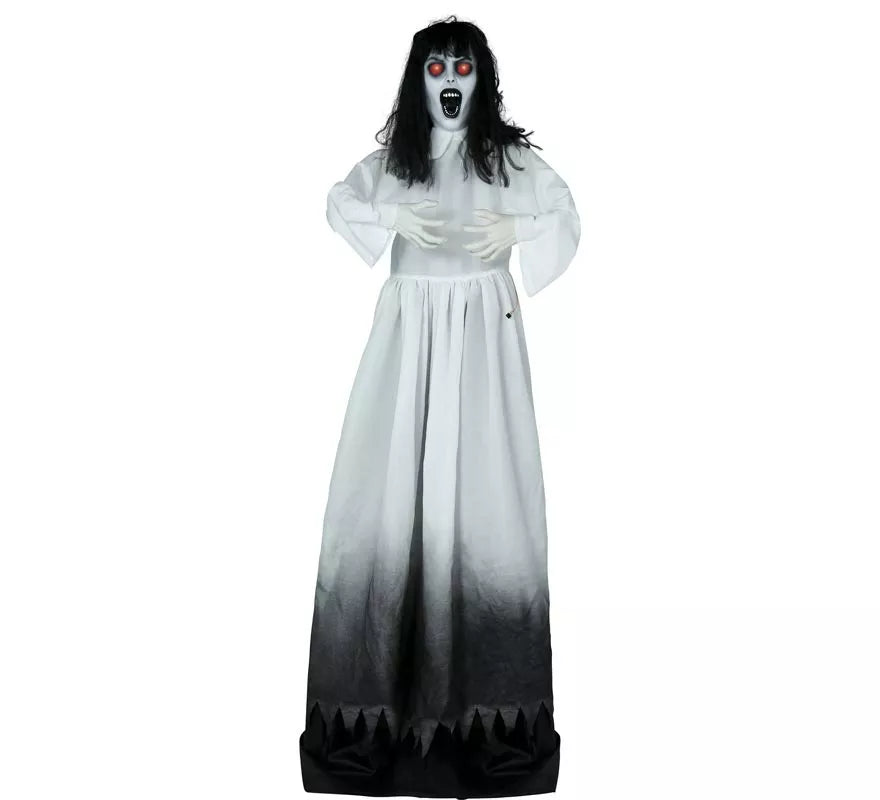 Mujer Zombie con Luz de Sonido y Movimiento de 180 cm