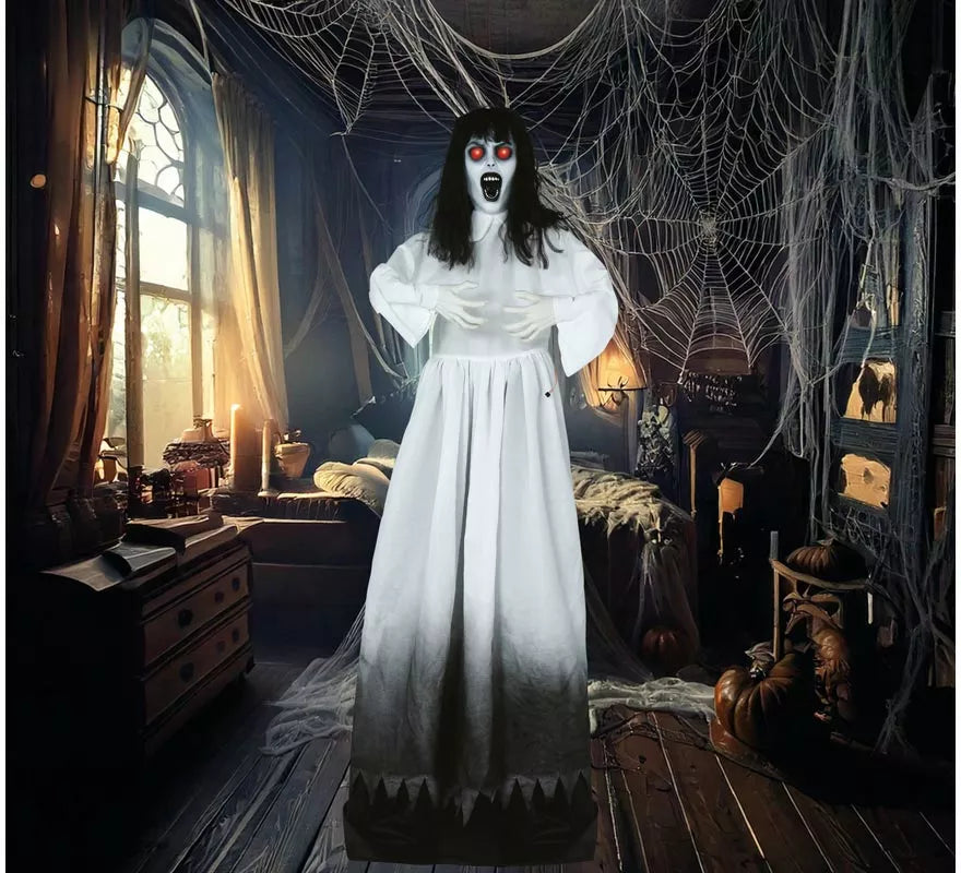 Mujer Zombie con Luz de Sonido y Movimiento de 180 cm