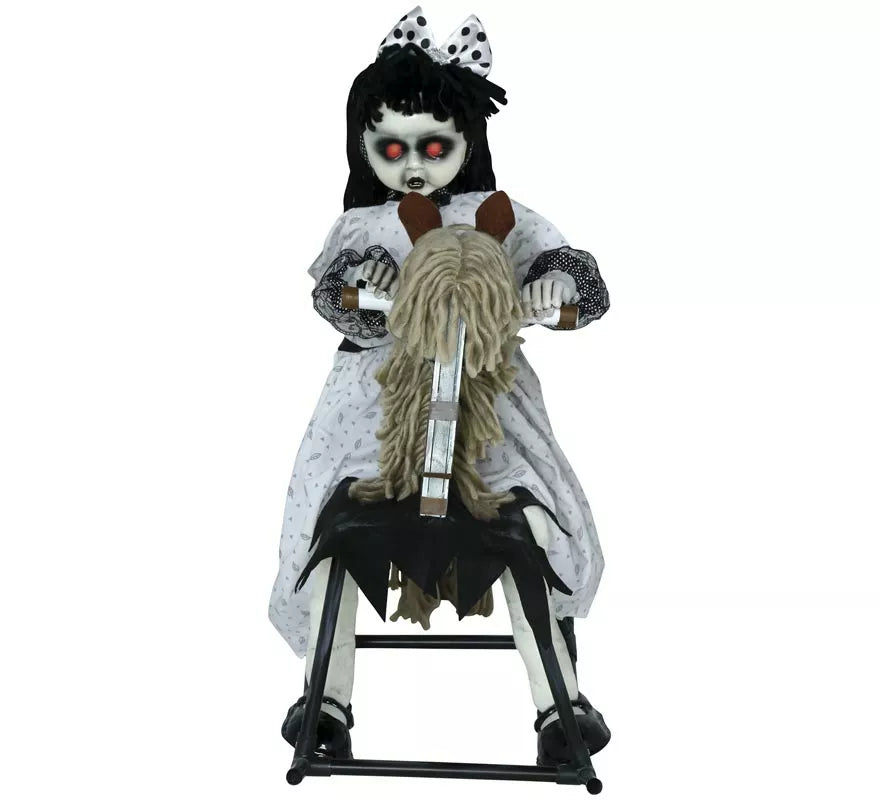 Muñeca a Caballito con Luz de Sonido y Movimiento de 70 cm