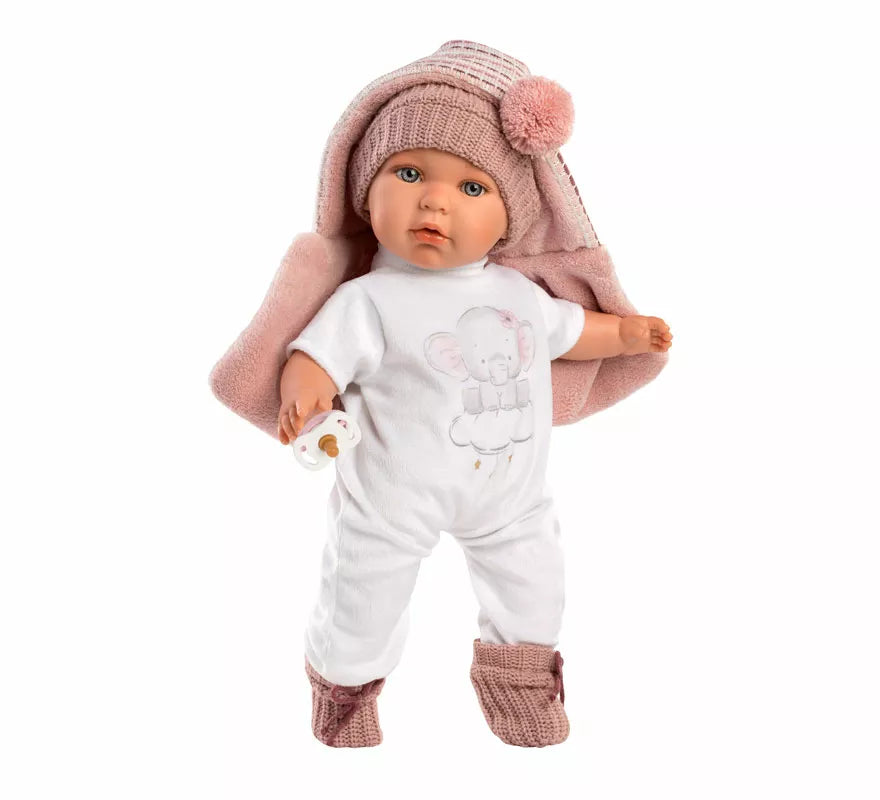 Muñeca Baby Julia Llorona de 42 cm con Conjunto de Punto