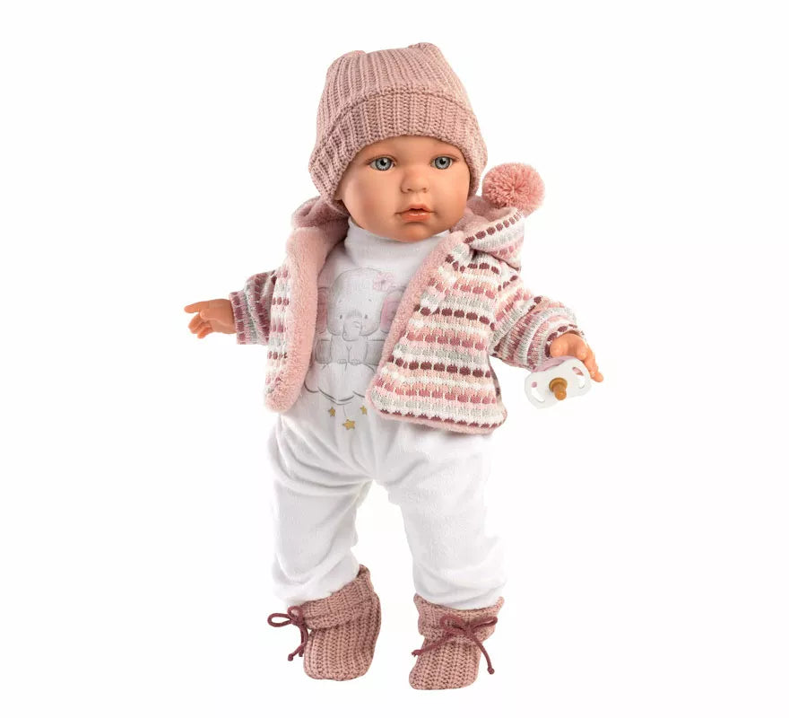 Translation missing: en.Muñeca Baby Julia Llorona de 42 cm con Conjunto de Punto