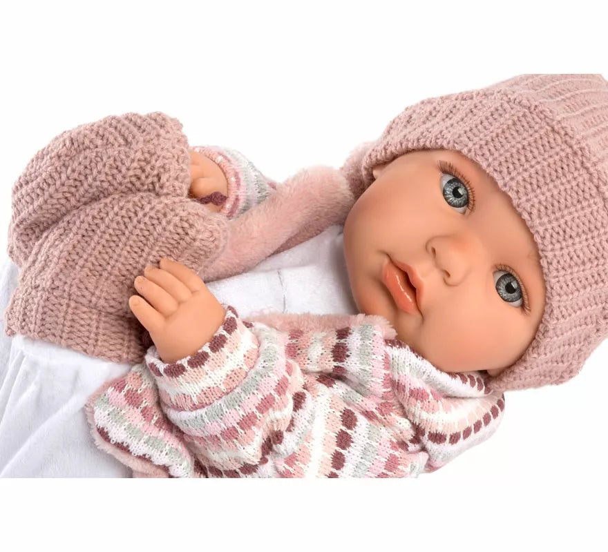 Translation missing: en.Muñeca Baby Julia Llorona de 42 cm con Conjunto de Punto