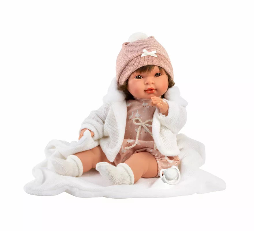Translation missing: en.Muñeca Carla Llorona de 42 cm con Mantita y Conjunto