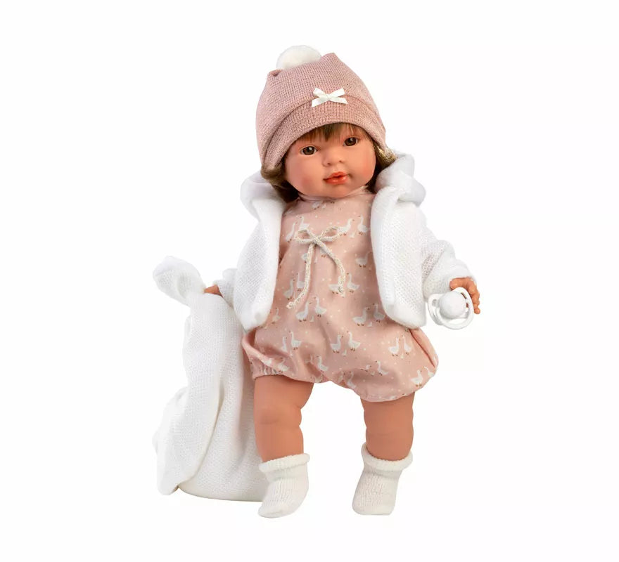 Translation missing: en.Muñeca Carla Llorona de 42 cm con Mantita y Conjunto