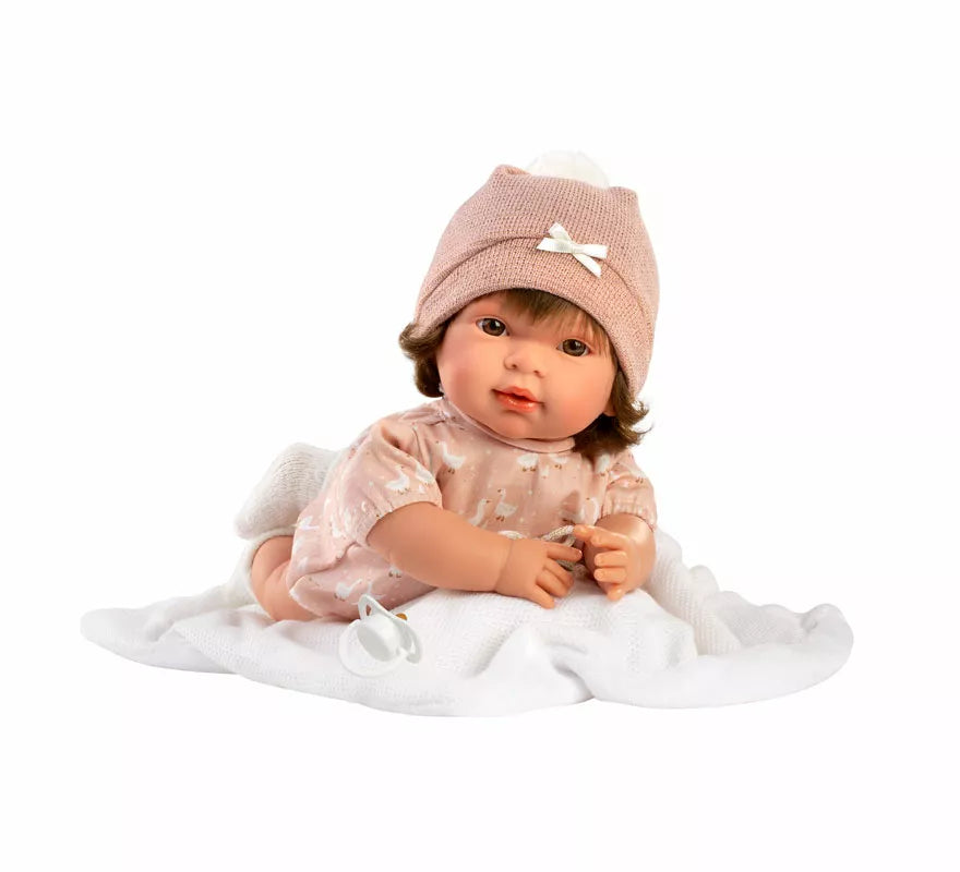 Translation missing: en.Muñeca Carla Llorona de 42 cm con Mantita y Conjunto