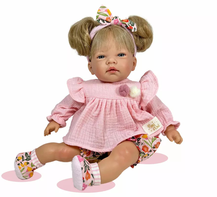 Translation missing: en.Muñeca Celia Floral rosa de 45 cm