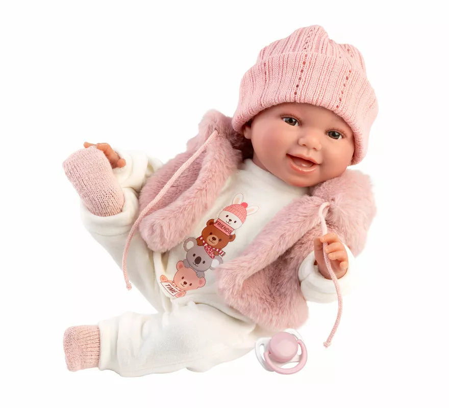 Translation missing: en.Muñeca Chloe Sonrisas de 38 cm con Chaleco y Gorro
