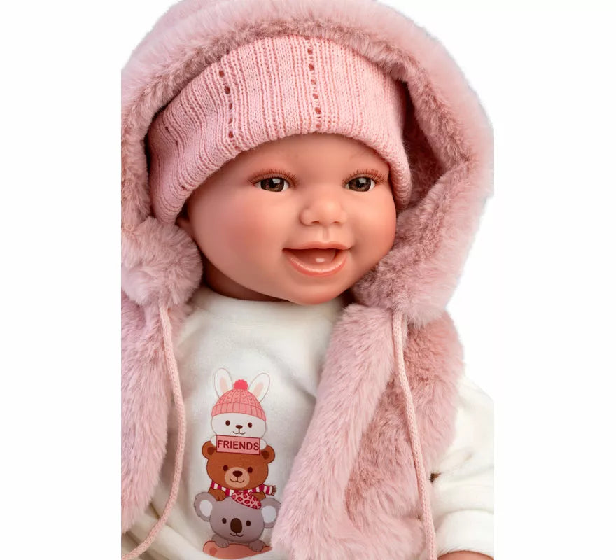 Translation missing: en.Muñeca Chloe Sonrisas de 38 cm con Chaleco y Gorro