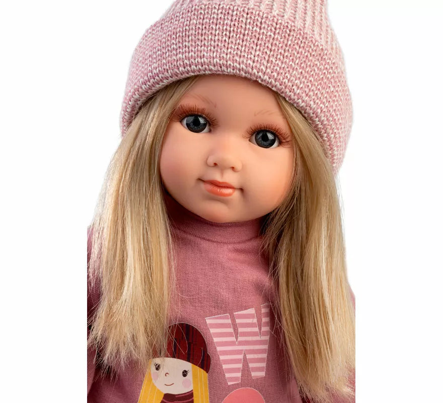 Translation missing: en.Muñeca Elena de 35 cm con Vestido y Gorro de Punto