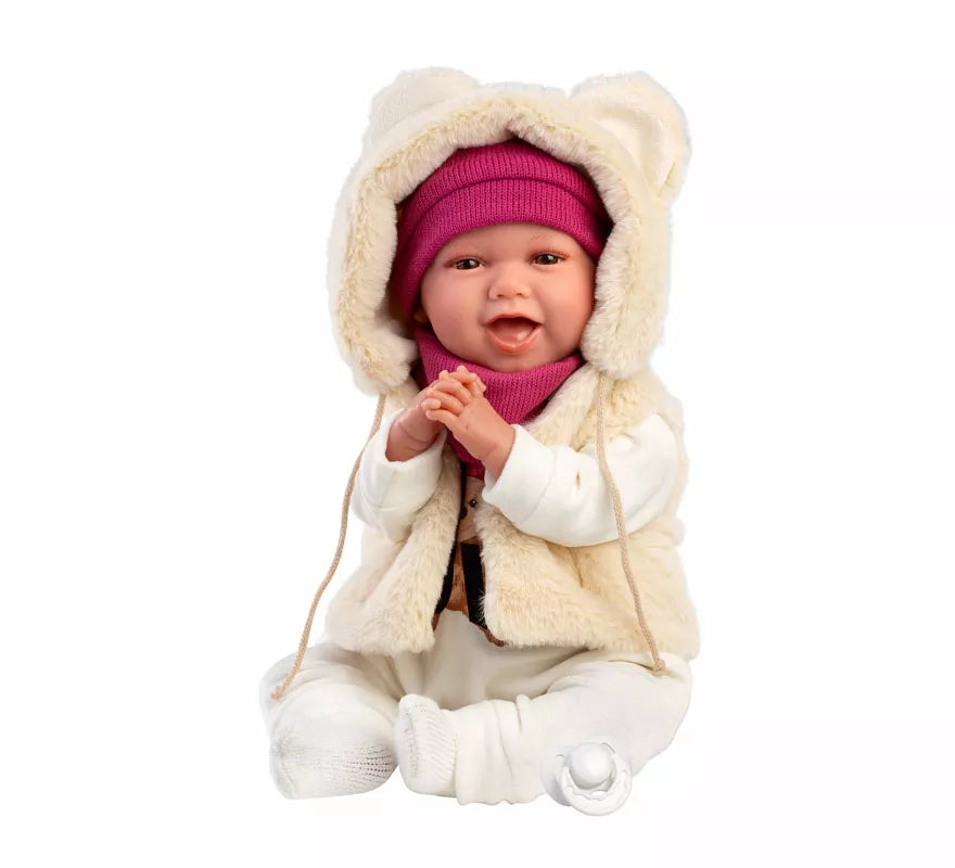 Muñeca Mimi Sonrisas Osito Love de 42 cm con Chaleco y Chupete