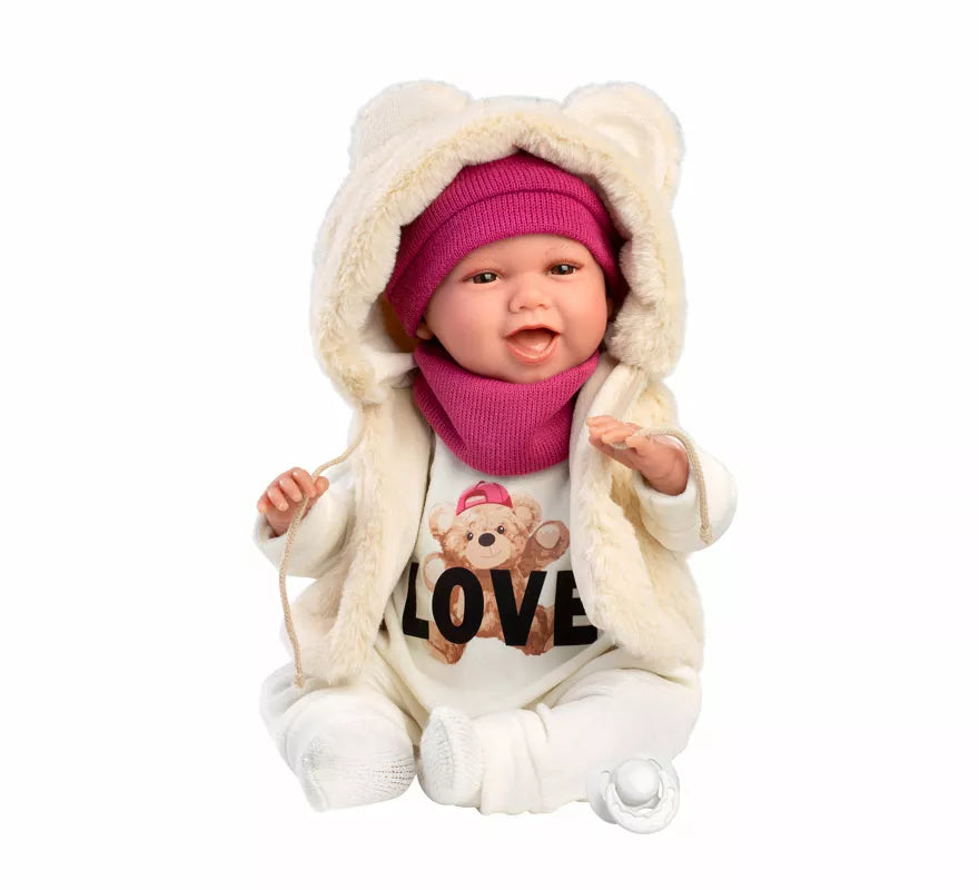 Translation missing: en.Muñeca Mimi Sonrisas Osito Love de 42 cm con Chaleco y Chupete