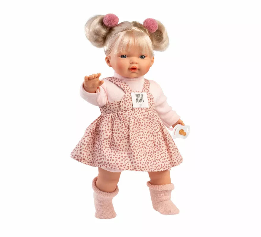 Translation missing: en.Muñeca Roberta Llorona de 33 cm con Peto y Chupete