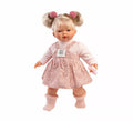 Muñeca Roberta Llorona de 33 cm con Peto y Chupete