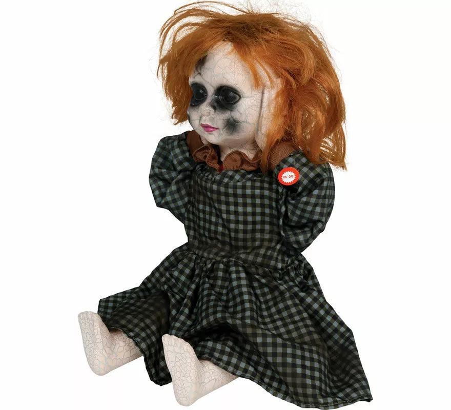 Muñeca Terror con Sonido y Movimiento de 40 cm