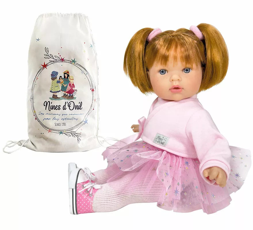 Translation missing: en.Muñeca Tita Star Pelirroja Bailarina rosa de 45 cm