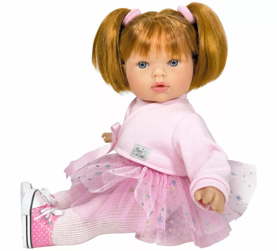 Translation missing: en.Muñeca Tita Star Pelirroja Bailarina rosa de 45 cm