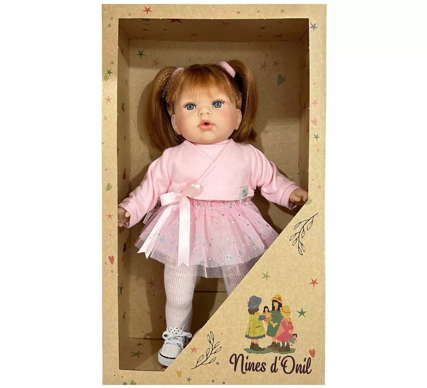 Translation missing: en.Muñeca Tita Star Pelirroja Bailarina rosa de 45 cm