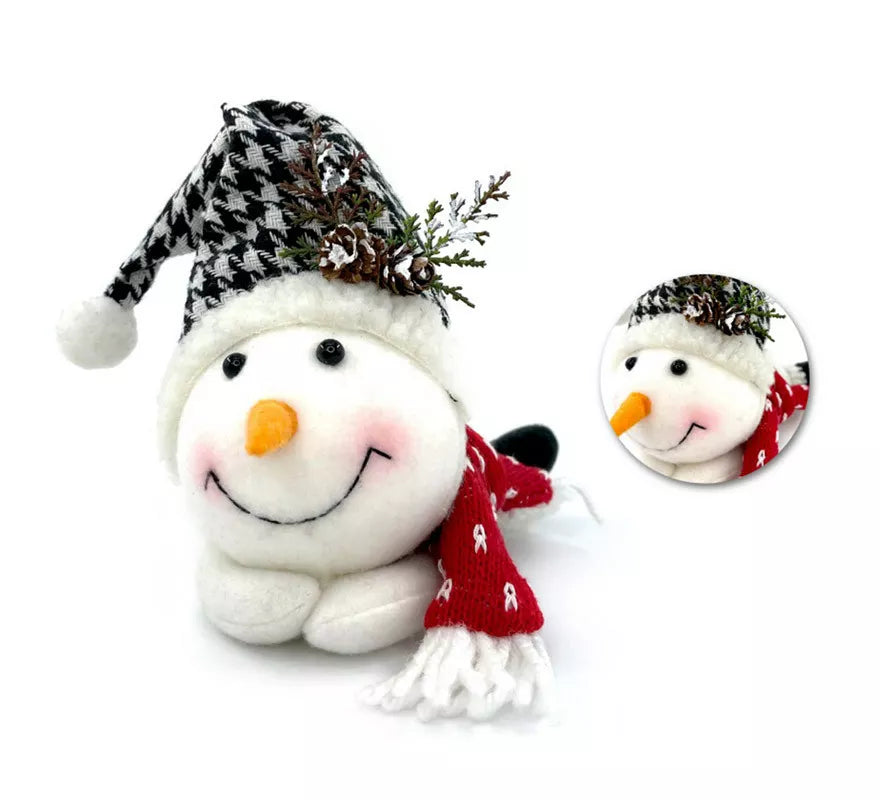 Muñeco de Nieve Sentado de 18 cm