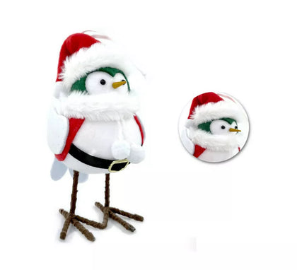 Muñeco de Pájaro Blanco de Navidad de 18 cm