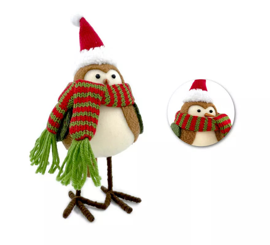 Translation missing: en.Muñeco de Pájaro Marrón de Navidad de 18 cm