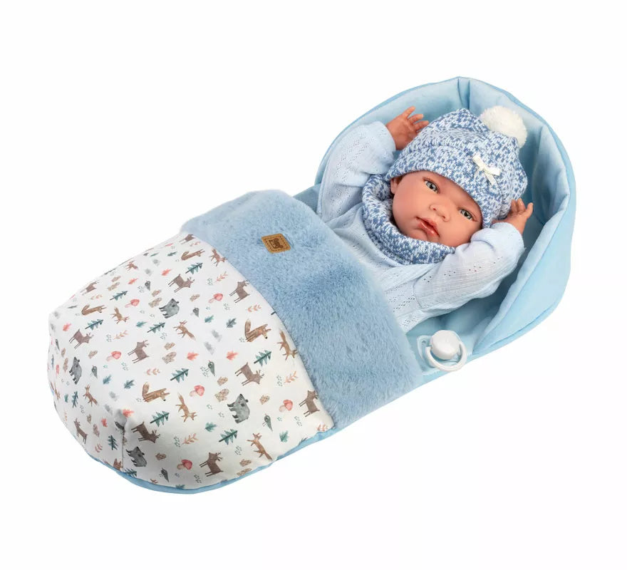 Muñeco Nico Recién Nacido de 40 cm con Saquito