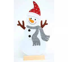 Wooden Tabletop Snowman 67 cm