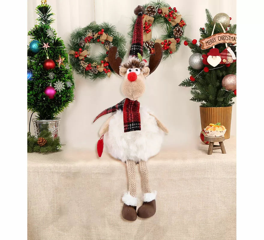 Translation missing: en.Muñeco Oveja Navidad con Corazón Sentado de 27 cm