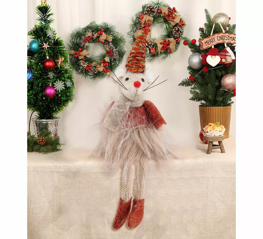 Translation missing: en.Muñeco Ratona Navidad Sentado de 21 cm
