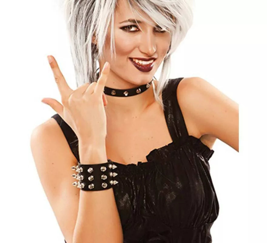 Muñequera Punk Ancha