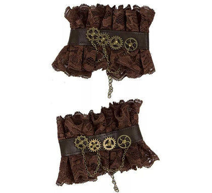 Muñequeras Marrones Steampunk