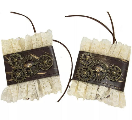 Muñequeras Steampunk con Rodamientos