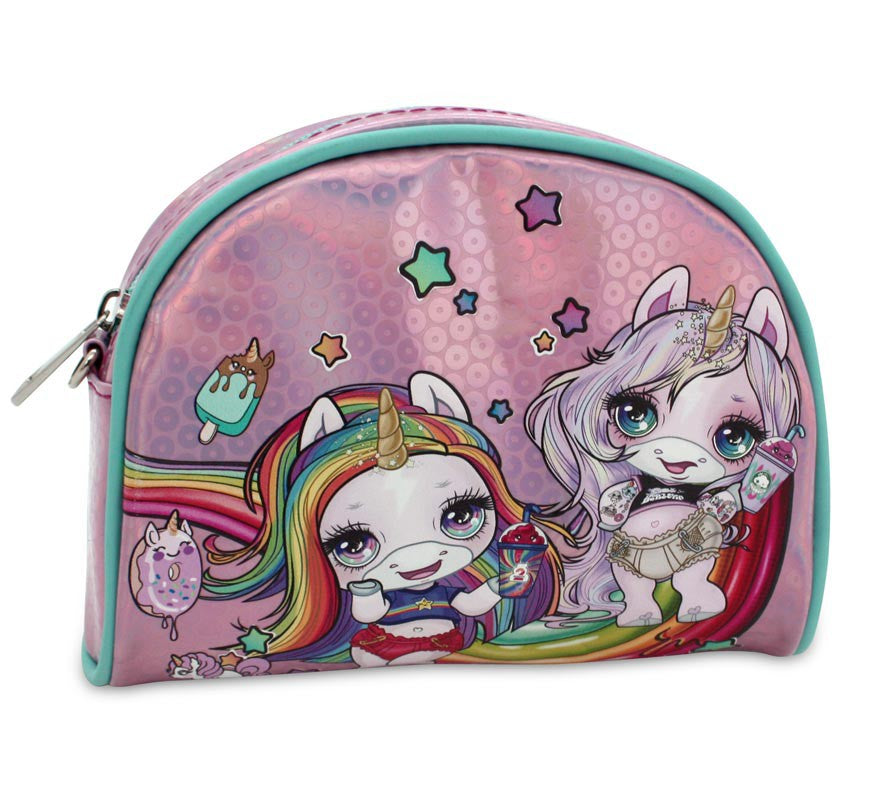 Translation missing: en.Neceser Shine Unicornio Redondeado Pequeño de 17x14x6 cm