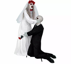 Bride and Groom with Light, Sound and Movement Scare of 165 cm