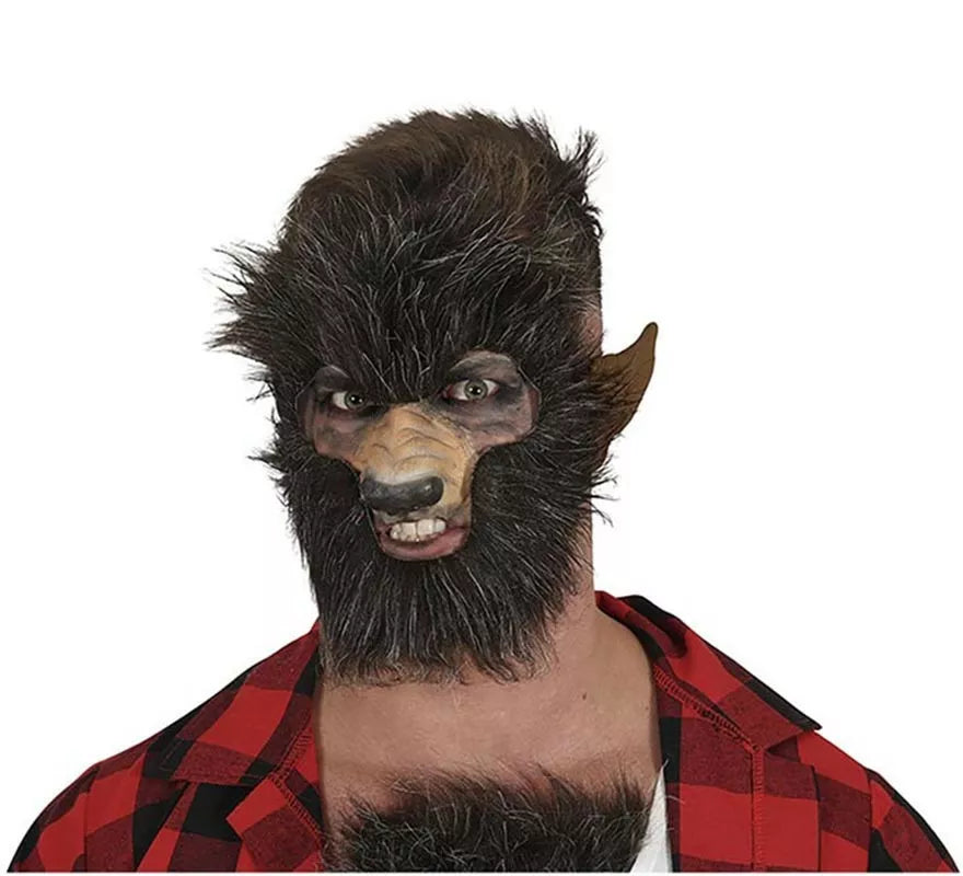 Orejas de Hombre Lobo marrones de látex