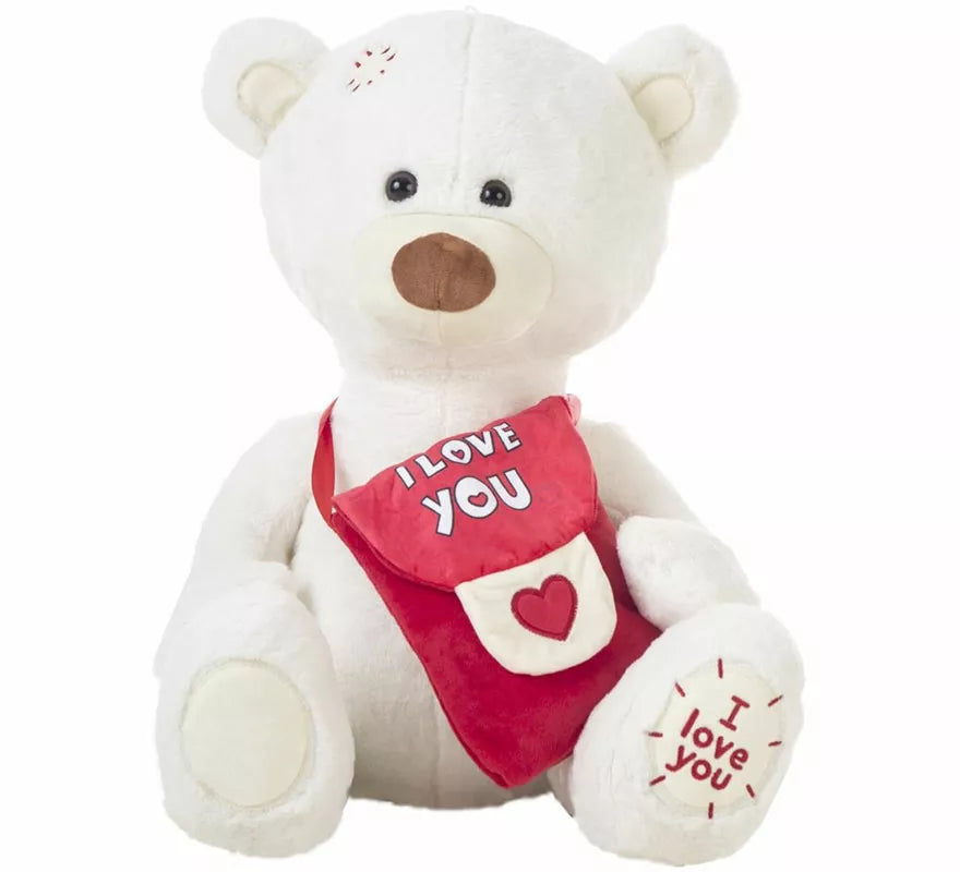 Translation missing: en.Oso blanco de Peluche Mensajero del Amor en varios tamaños
