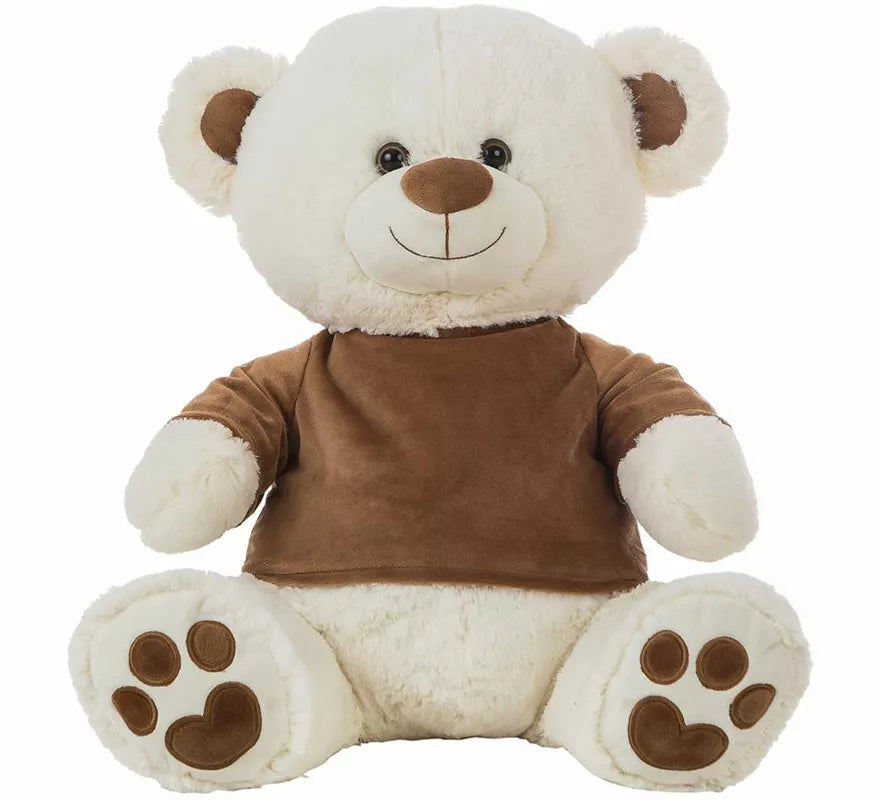 Translation missing: en.Oso de Peluche con Camiseta de Terciopelo marrón en varios tamaños