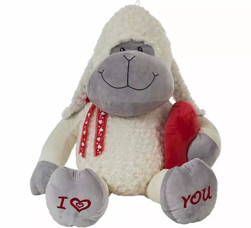 Translation missing: en.Oveja Amorosa de Peluche con corazón de 38 cm