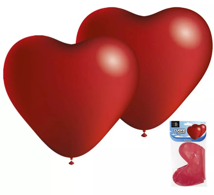 Pack 2 Globos forma de Corazón Gigante de 140 cm de perímetro