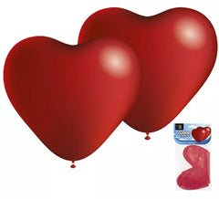 Pack of 2 Giant Heart-shaped Balloons with a perimeter of 140 cm
