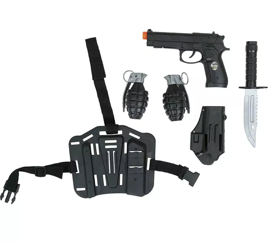 Translation missing: en.Pack 5 Accesorios Armas Policía de Plástico de Juguete