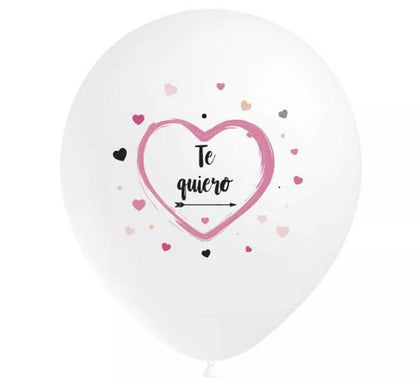 Pack 8 Globos blancos Te Quiero de 95 cm perímetro