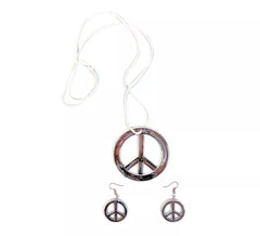 Pack of 1 Hippie Necklace and 2 Metallic Effect Earrings