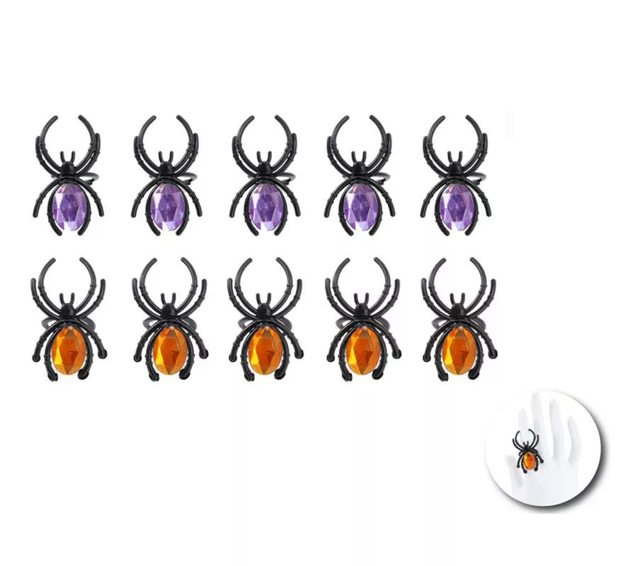 Translation missing: en.Pack de 10 Anillos Araña de 4,5x3 cm