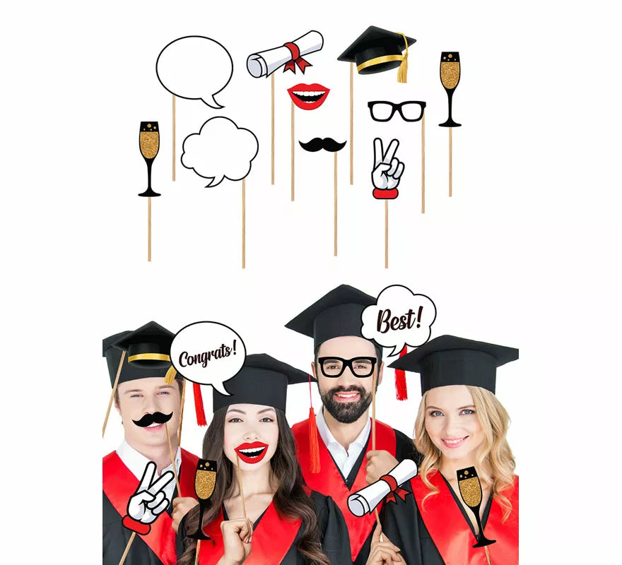 Pack de 10 Figuras para Photocall de Graduados