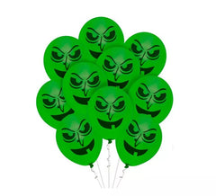 Pack of 10 30 cm green Witch Balloons