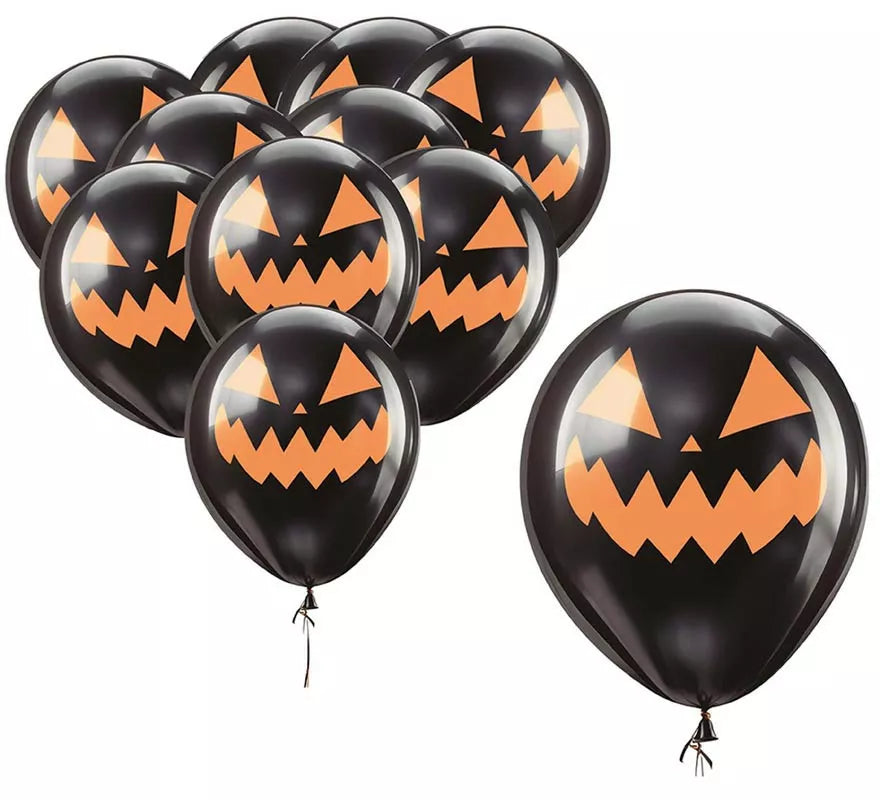 Pack de 10 Globos Calabaza de 30 cm